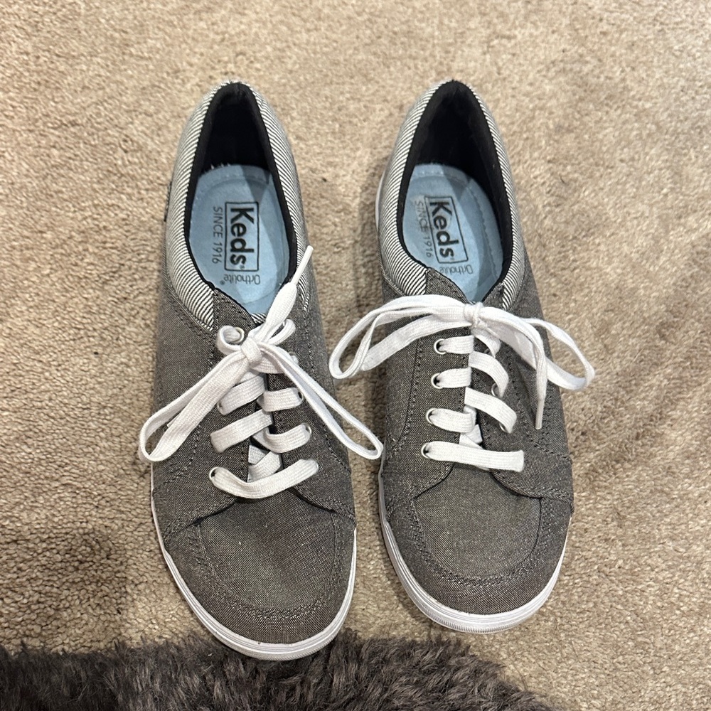 Keds Charcoal Sneakers with White Accents